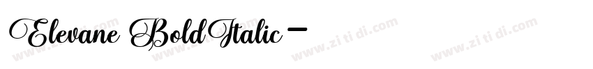 Elevane BoldItalic字体转换